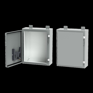 nVent HOFFMAN A12 Wall Mount Hinged Clamping N12 Enclosures 16 x 16 x 8 in Continuous Hinge Steel NEMA 12/13