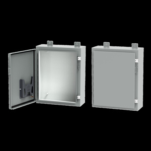 nVent HOFFMAN A12 Wall Mount Hinged Clamping N12 Enclosures 24 x 24 x 8 in Continuous Hinge Enclosure Steel