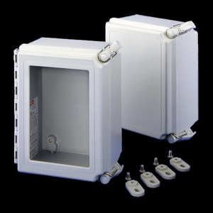 nVent HOFFMAN Wall Mount Continuous Hinge Cover Weatherproof Enclosures Fiberglass 6 x 6 x 4 in NEMA 4X