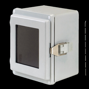 nVent HOFFMAN Wall Mount Hinged Cover With Window Weatherproof Enclosures Fiberglass 14 x 10 x 7 in NEMA 4X