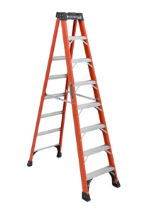 Louisville Ladder FS1400HD Step Ladders 8 ft 375 lb Fiberglass 15 lb
