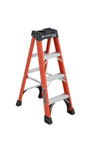 Louisville Ladder FS1400HD Step Ladders 4 ft 375 lb Fiberglass 15 lb