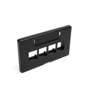 Leviton Standard Furniture Faceplates 4 Port Black Nylon Furniture