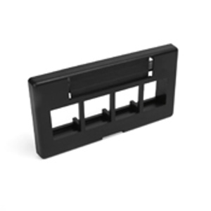 Leviton Standard Furniture Faceplates 4 Port Black Nylon Furniture