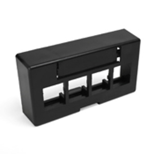 Leviton Standard Furniture Faceplates 4 Port Black Nylon Furniture