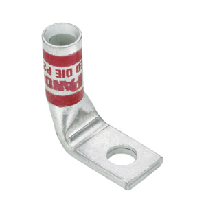 Panduit LCA Series Standard Barrel Compression Lugs 1/4 in 90 deg 1 Hole Blue 6 Cu