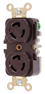 Hubbell Wiring Locking Duplex Receptacles 15 A 277 V 2P3W L7-15R Twist-Lock®