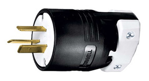 Hubbell Wiring Straight Blade Straight Plugs 50 A 125/250 V 3P3W 10-50P Insulgrip® Dry Location