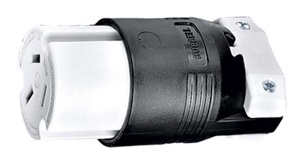 Hubbell Wiring Straight Blade Straight Connectors 50 A 125/250 V 3P3W 10-50R Insulgrip® Dry Location