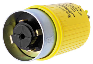 Hubbell Wiring Straight Locking Plugs 60 A 600 V 3P4W Non-NEMA Insulated Hubbellock® Twist-Lock® Dry Location