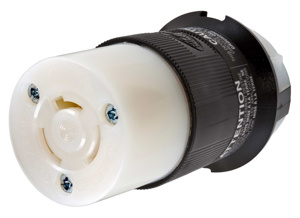 Hubbell Wiring Straight Locking Connectors 20 A 125/250 V 3P3W Non-NEMA Insulated Twist-Lock® Insulgrip® Dry Location