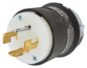 Hubbell Wiring Straight Locking Plugs 20 A 120/208 V 4P4W Non-NEMA Insulated Twist-Lock® Insulgrip® Dry Location