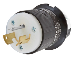 Hubbell Wiring Straight Locking Plugs 20 A 125/250 V 3P3W Non-NEMA Insulated Twist-Lock® Insulgrip® Dry Location