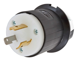 Hubbell Wiring Straight Locking Plugs 20 A 125 V 2P3W L5-20P Insulated Twist-Lock® Insulgrip® Dry Location