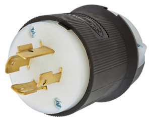 Hubbell Wiring Straight Locking Plugs 20 A 480 V 3P4W L16-20P Insulated Twist-Lock® Insulgrip® Dry Location