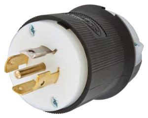 Hubbell Wiring Straight Locking Plugs 20 A 120/208 V 4P5W L21-20P Insulated Twist-Lock® Insulgrip® Dry Location