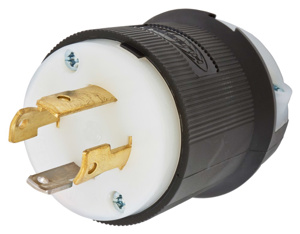 Hubbell Wiring Straight Locking Plugs 30 A 125/250 V 3P4W L14-30P Insulated Twist-Lock® Insulgrip® Dry Location