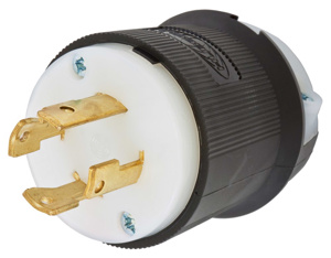 Hubbell Wiring Twist-Lock® Insulgrip® Series Locking Plugs L16-30P 3P4W Black/White