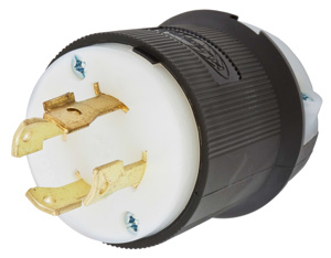 Hubbell Wiring Straight Locking Plugs 30 A 600 V 3P4W L17-30P Insulated Twist-Lock® Insulgrip® Dry Location