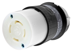 Hubbell Wiring Straight Locking Connectors 30 A 120/208 V 4P4W L18-30R Insulated Twist-Lock® Insulgrip® Dry Location