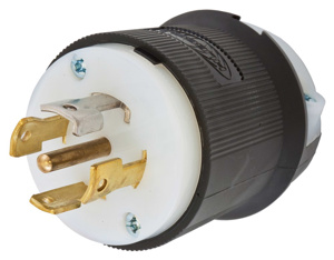 Hubbell Wiring Straight Locking Plugs 30 A 120/208 V 4P5W L21-30P Insulated Twist-Lock® Insulgrip® Dry Location