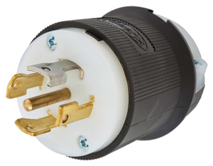 Hubbell Wiring Straight Locking Plugs 30 A 347/600 V 4P5W L23-30P Insulated Twist-Lock® Insulgrip® Dry Location