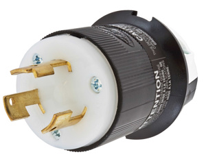Hubbell Wiring Straight Locking Plugs 30 A 125/250 V 3P3W Non-NEMA Insulated Twist-Lock® Insulgrip® Dry Location