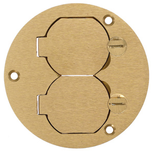 Hubbell Wiring S3 Series Cover Plates Duplex Lift Lid with Individual Lift Lids Metallic