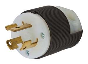 Hubbell Wiring Straight Locking Plugs 15 A 250 V 2P3W L6-15P Insulated Twist-Lock® Insulgrip® Dry Location