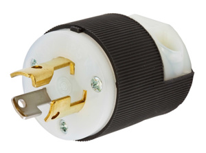 Hubbell Wiring Straight Locking Plugs 15 A 125 V 2P3W L5-15P Insulated Twist-Lock® Insulgrip® Dry Location