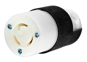 Hubbell Wiring Straight Locking Connectors 15 A 125 V 2P3W L5-15R Insulated Twist-Lock® Insulgrip® Dry Location