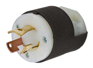 Hubbell Wiring Straight Locking Plugs 10/15 A 125/250 V 3P3W Non-NEMA Insulated Twist-Lock® Insulgrip® Dry Location