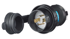 Hubbell Wiring Straight Locking Plugs 20 A 250 V 3P4W L15-20P Uninsulated Twist-Lock® Safety-Shroud® Watertight