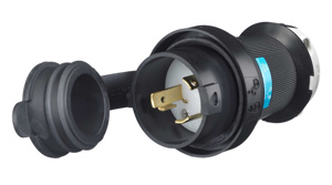 Hubbell Wiring Straight Locking Plugs 30 A 250 V 2P3W L6-30P Uninsulated <em class="search-results-highlight">Twist-Lock</em>® Safety-Shroud® Watertight