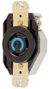 Hubbell Wiring Twist-Lock® Series Locking Receptacles L6-20R Black Dry Location