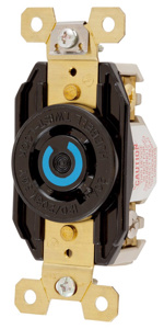 Hubbell Wiring Locking Single Receptacles 20 A 120/208 V 4P4W L18-20R Twist-Lock®
