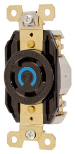 Hubbell Wiring Locking Single Receptacles 30 A 120/208 V 4P4W L18-30R Twist-Lock®