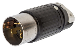 Hubbell Wiring Straight Locking Plugs 50 A 250 VDC/600 VAC 3P4W Non-NEMA Insulated Twist-Lock® Insulgrip® Dry Location