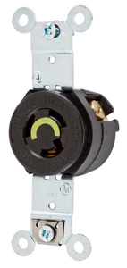 Hubbell Wiring Locking Single Receptacles 15 A 125 V 2P3W L5-15R Twist-Lock®