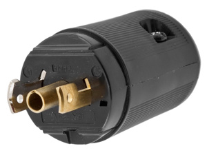 Hubbell Wiring Straight Midget Locking Plugs 15 A 125 V 2P3W ML-2P Insulated Twist-Lock® Valise® Dry Location