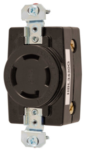 Hubbell Wiring Locking Single Receptacles 30 A 250 V 3P4W Non-NEMA Twist-Lock®