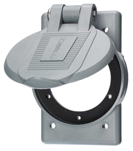 Hubbell Wiring Twist-Lock® Series Weatherproof FS/FD Device Covers Aluminum 1 Gang Gray