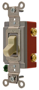 Hubbell Wiring DPST Toggle Light Switches 20 A 120/277 V HBL® Extra Heavy Duty HBL1222 Ivory