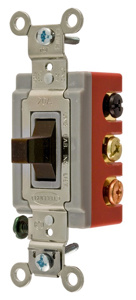 Hubbell Wiring DPDT Toggle Light Switches 20 A 120/277 V HBL® Extra Heavy Duty HBL1386 No Illumination Brown