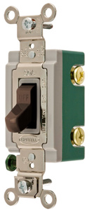 Hubbell Wiring SPST Toggle Light Switches 30 A 120/277 V HBL® Extra Heavy Duty HBL3031 Brown