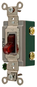 Hubbell Wiring DPST Toggle Light Switches 30 A 120/277 V HBL® Extra Heavy Duty HBL3032 Red