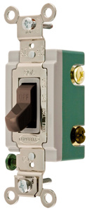 Hubbell Wiring 3-Way, SPDT Toggle Light Switches 30 A 120/277 V HBL® Extra Heavy Duty HBL3033 Brown