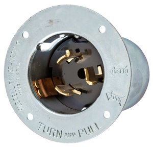Hubbell Wiring Locking Flanged Inlets 50 A 125/250 V 3P4W Non-NEMA Twist-Lock® CS
