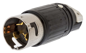 Hubbell Wiring Straight Locking Plugs 50 A 480 V 3P4W Non-NEMA Insulated Twist-Lock® Insulgrip® Dry Location