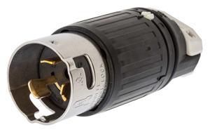 Hubbell Wiring Straight Locking Plugs 50 A 250 V 2P3W Non-NEMA Insulated Twist-Lock® Insulgrip® Dry Location